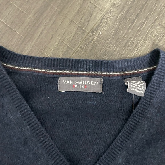 Navy Blue 60% Cotton Vest - Picture 3 of 3